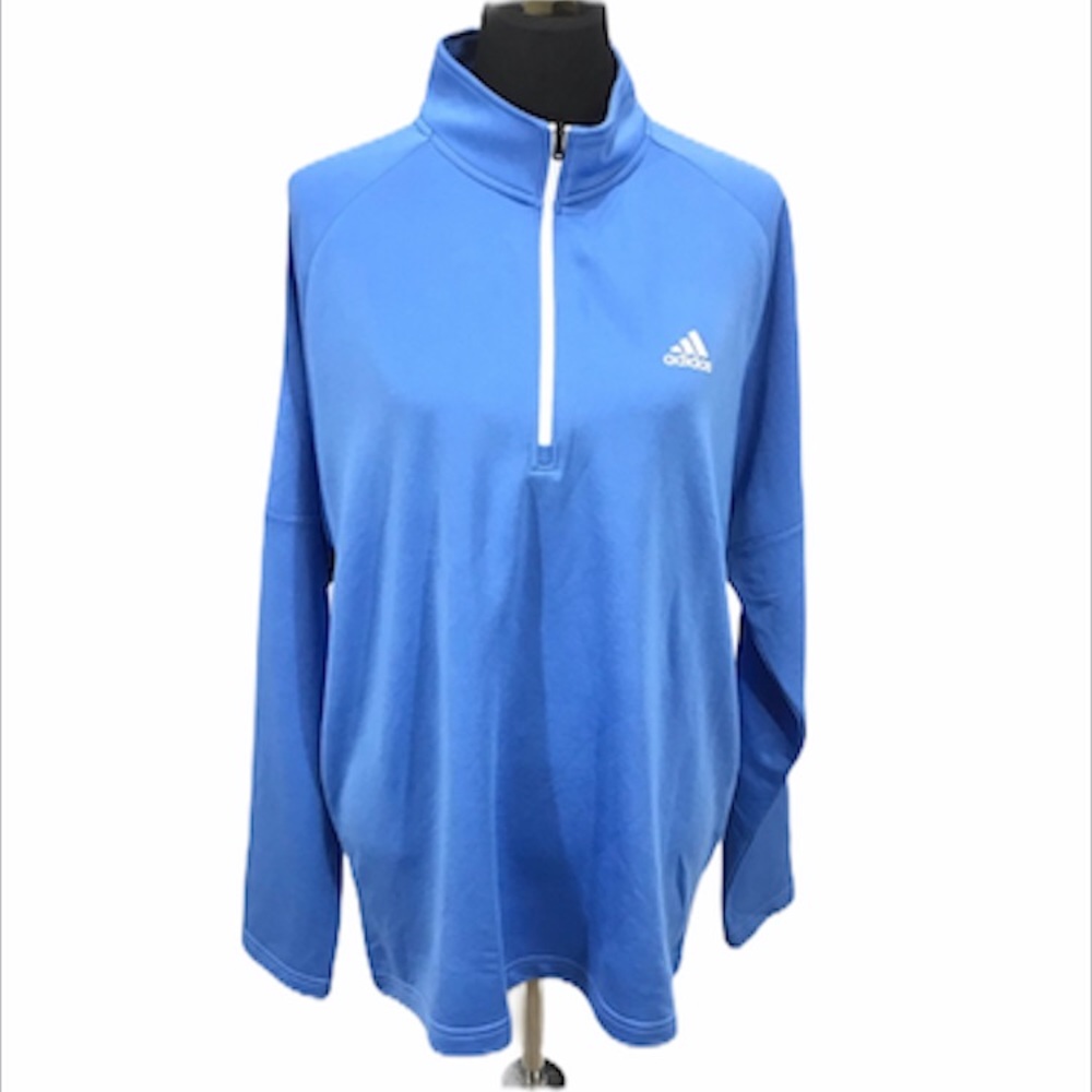 Adidas Golf French Terry Sweatshirt Blue Large - Picture 1 of 5